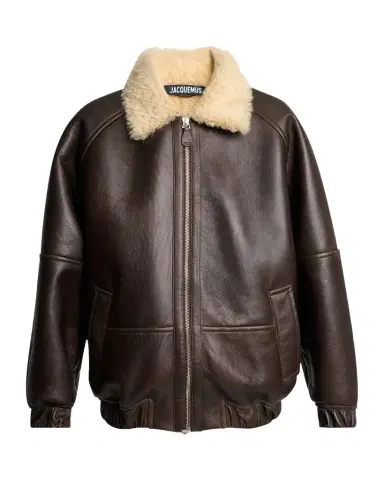 Jacquemus Men's Leather and Shearling Bomber Jacket | Thumbnail 1 Jacquemus Men's Leather and Shearling Bomber Jacket | Thumbnail 1