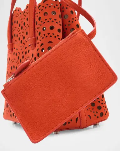 Alaïa Mina 20 Top-Handle Bag in Perforated Suede | Thumbnail 5 Alaïa Mina 20 Top-Handle Bag in Perforated Suede | Thumbnail 5