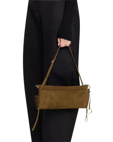 Alaïa Mina 20 Top-Handle Bag in Perforated Suede | Thumbnail 1 Alaïa Mina 20 Top-Handle Bag in Perforated Suede | Thumbnail 1