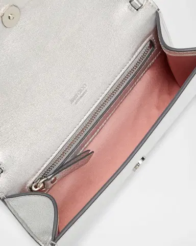 Jimmy Choo Bing Crystal Metallic Leather Wallet | Thumbnail 4 Jimmy Choo Bing Crystal Metallic Leather Wallet | Thumbnail 4
