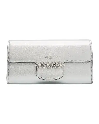 Jimmy Choo Bing Crystal Metallic Leather Wallet | Thumbnail 1 Jimmy Choo Bing Crystal Metallic Leather Wallet | Thumbnail 1
