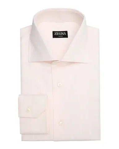 Zegna Men's Candy Stripe Trofeo Twill Dress Shirt | Thumbnail 3 Zegna Men's Candy Stripe Trofeo Twill Dress Shirt | Thumbnail 3