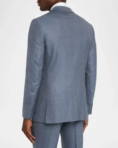 Zegna Men's Centoventimila Wool Sharkskin Suit | Thumbnail 4 Zegna Men's Centoventimila Wool Sharkskin Suit | Thumbnail 4