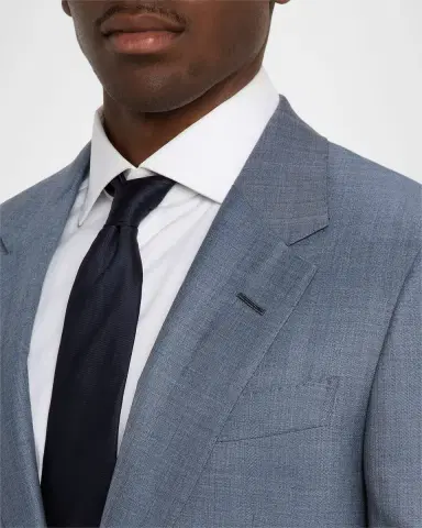 Zegna Men's Centoventimila Wool Sharkskin Suit | Thumbnail 5 Zegna Men's Centoventimila Wool Sharkskin Suit | Thumbnail 5