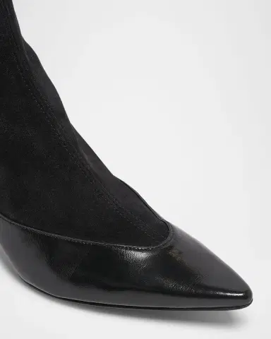 Jacquemus Les Bottines Tourni Leather-Suede Pumps | Thumbnail 3 Jacquemus Les Bottines Tourni Leather-Suede Pumps | Thumbnail 3