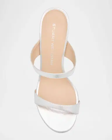 Stuart Weitzman Nudist Metallic Dual-Band Slide Sandals | Thumbnail 6 Stuart Weitzman Nudist Metallic Dual-Band Slide Sandals | Thumbnail 6
