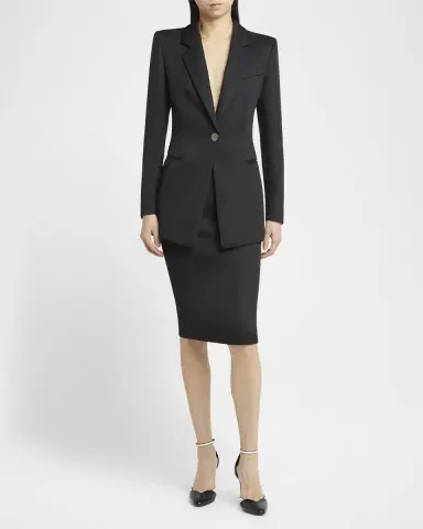Giorgio Armani Techno Scuba Pencil Skirt | Thumbnail 2 Giorgio Armani Techno Scuba Pencil Skirt | Thumbnail 2