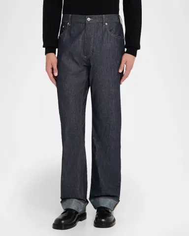 Bottega Veneta Men's Rinsed Denim Intreccio-Pocket Jeans | Thumbnail 4 Bottega Veneta Men's Rinsed Denim Intreccio-Pocket Jeans | Thumbnail 4