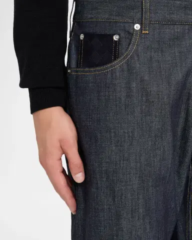 Bottega Veneta Men's Rinsed Denim Intreccio-Pocket Jeans | Thumbnail 5 Bottega Veneta Men's Rinsed Denim Intreccio-Pocket Jeans | Thumbnail 5