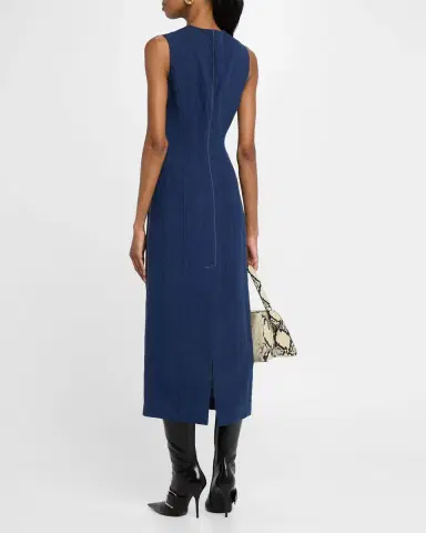 Good Work by Argent x Citizens of Humanity Sleeveless Button-Down Linen Midi Dress | Thumbnail 3 Good Work by Argent x Citizens of Humanity Sleeveless Button-Down Linen Midi Dress | Thumbnail 3