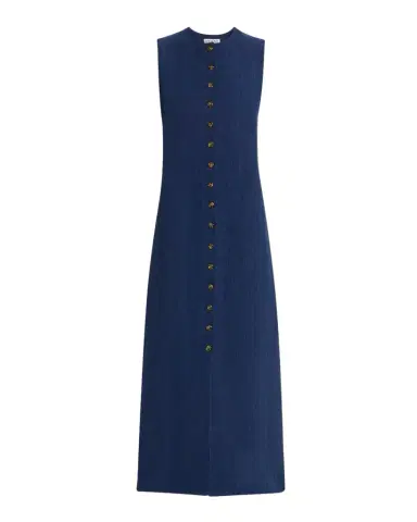 Good Work by Argent x Citizens of Humanity Sleeveless Button-Down Linen Midi Dress | Thumbnail 1 Good Work by Argent x Citizens of Humanity Sleeveless Button-Down Linen Midi Dress | Thumbnail 1
