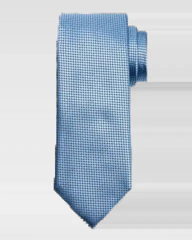 Zegna Men's Micro-Geometric Jacquard Silk Tie | Thumbnail 2 Zegna Men's Micro-Geometric Jacquard Silk Tie | Thumbnail 2