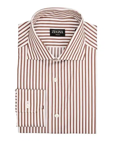 ZEGNA Men 's Trecapi Cotton Bengal Stripe Dress Shirt | Thumbnail 1 ZEGNA Men 's Trecapi Cotton Bengal Stripe Dress Shirt | Thumbnail 1