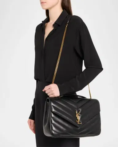 Saint Laurent Loulou Large YSL Chain Shoulder Bag in Quilted Leather | Thumbnail 6 Saint Laurent Loulou Large YSL Chain Shoulder Bag in Quilted Leather | Thumbnail 6