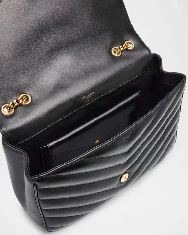 Saint Laurent Loulou Large YSL Chain Shoulder Bag in Quilted Leather | Thumbnail 8 Saint Laurent Loulou Large YSL Chain Shoulder Bag in Quilted Leather | Thumbnail 8
