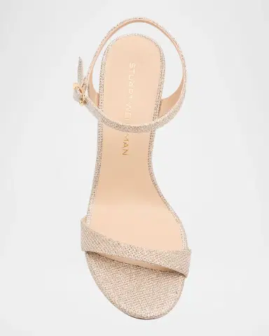 Stuart Weitzman Babette Metallic Ankle-Strap Sandals | Thumbnail 5 Stuart Weitzman Babette Metallic Ankle-Strap Sandals | Thumbnail 5