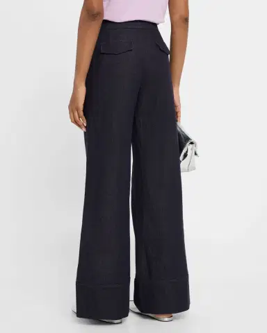 Lafayette 148 New York Charles Wide-Leg Twill Pants | Thumbnail 3 Lafayette 148 New York Charles Wide-Leg Twill Pants | Thumbnail 3