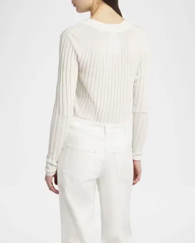 Giorgio Armani Ribbed Cashmere Silk Top | Thumbnail 3 Giorgio Armani Ribbed Cashmere Silk Top | Thumbnail 3