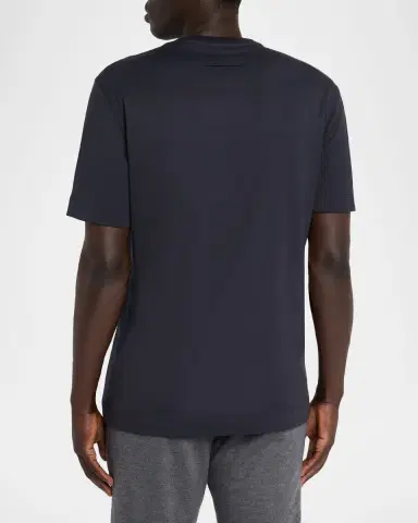 ZEGNA Men's Cotton Jersey Crewneck T-Shirt | Thumbnail 3 ZEGNA Men's Cotton Jersey Crewneck T-Shirt | Thumbnail 3