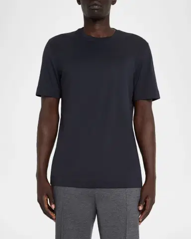 ZEGNA Men's Cotton Jersey Crewneck T-Shirt | Thumbnail 4 ZEGNA Men's Cotton Jersey Crewneck T-Shirt | Thumbnail 4