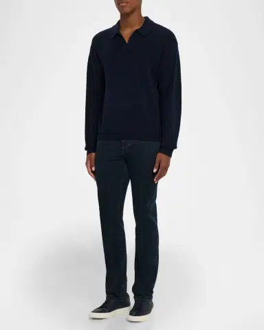 Frame Men's Knit Wool and Cashmere Johnny Collar Sweater | Thumbnail 2 Frame Men's Knit Wool and Cashmere Johnny Collar Sweater | Thumbnail 2