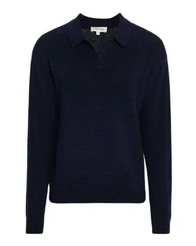 Frame Men's Knit Wool and Cashmere Johnny Collar Sweater | Thumbnail 1 Frame Men's Knit Wool and Cashmere Johnny Collar Sweater | Thumbnail 1
