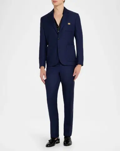 Versace Men 's Wool Single-Breasted Blazer | Thumbnail 2 Versace Men 's Wool Single-Breasted Blazer | Thumbnail 2