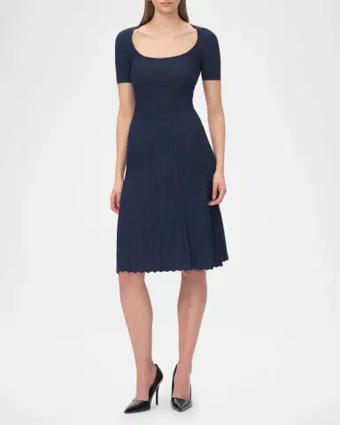 Hervé Léger The Calista Textured Scoop-Neck Dress | Thumbnail 2 Hervé Léger The Calista Textured Scoop-Neck Dress | Thumbnail 2