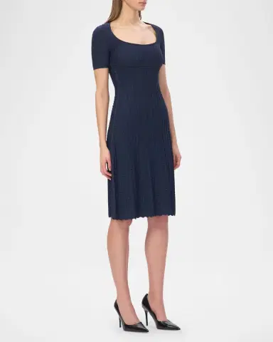 Hervé Léger The Calista Textured Scoop-Neck Dress | Thumbnail 4 Hervé Léger The Calista Textured Scoop-Neck Dress | Thumbnail 4