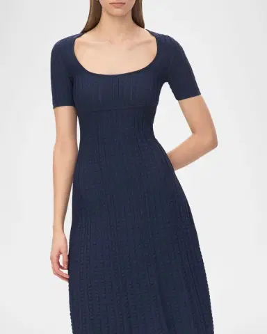Hervé Léger The Calista Textured Scoop-Neck Dress | Thumbnail 5 Hervé Léger The Calista Textured Scoop-Neck Dress | Thumbnail 5