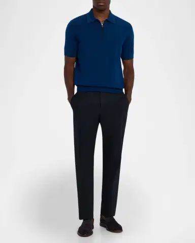 Stefano Ricci Men's Quarter-Zip Short Sleeve Polo Sweater | Thumbnail 2 Stefano Ricci Men's Quarter-Zip Short Sleeve Polo Sweater | Thumbnail 2