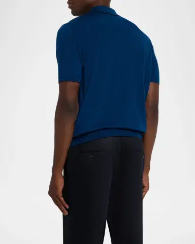 Stefano Ricci Men's Quarter-Zip Short Sleeve Polo Sweater | Thumbnail 3 Stefano Ricci Men's Quarter-Zip Short Sleeve Polo Sweater | Thumbnail 3