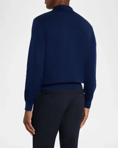 Stefano Ricci Men's Cashmere Quarter-Zip Polo Sweater | Thumbnail 3 Stefano Ricci Men's Cashmere Quarter-Zip Polo Sweater | Thumbnail 3