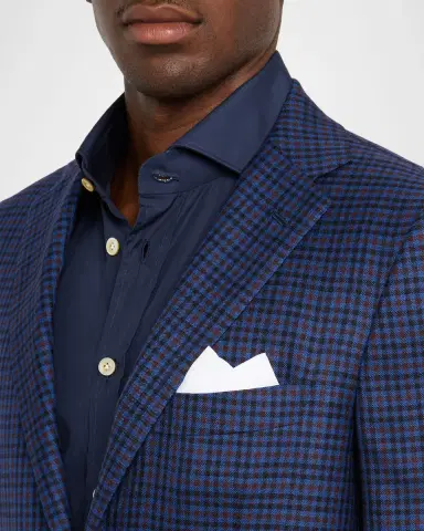 Kiton Men's Soft Cashmere Multi-Check Sport Coat | Thumbnail 5 Kiton Men's Soft Cashmere Multi-Check Sport Coat | Thumbnail 5