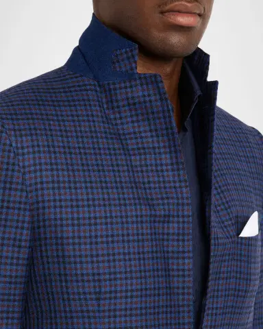Kiton Men's Soft Cashmere Multi-Check Sport Coat | Thumbnail 7 Kiton Men's Soft Cashmere Multi-Check Sport Coat | Thumbnail 7