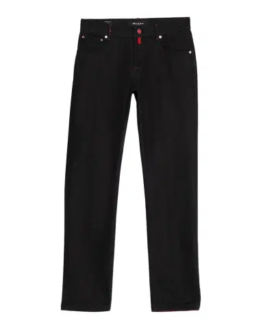 Kiton Men's Black Wash Straight-Fit Jeans | Thumbnail 1 Kiton Men's Black Wash Straight-Fit Jeans | Thumbnail 1
