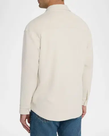 Frame Men's Cotton Waffle Texture Button-Down Shirt | Thumbnail 3 Frame Men's Cotton Waffle Texture Button-Down Shirt | Thumbnail 3