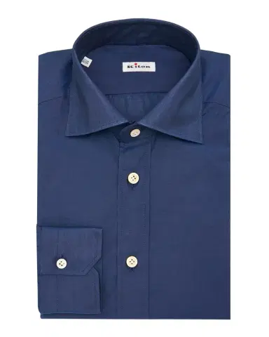 Kiton Men's Cotton Point-Collar Dress Shirt | Thumbnail 1 Kiton Men's Cotton Point-Collar Dress Shirt | Thumbnail 1