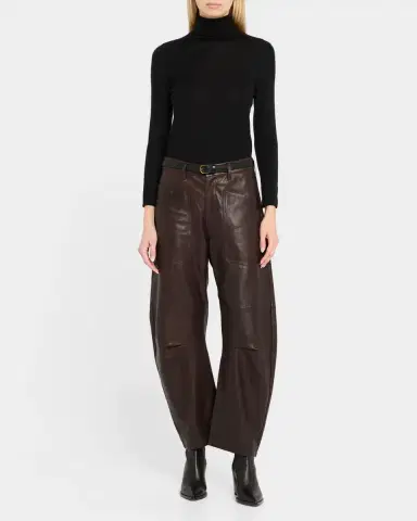 Nili Lotan Shon Barrel Leather Pants | Thumbnail 2 Nili Lotan Shon Barrel Leather Pants | Thumbnail 2