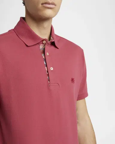 Etro Men 's Cotton Logo-Embroidered Polo Shirt | Thumbnail 5 Etro Men 's Cotton Logo-Embroidered Polo Shirt | Thumbnail 5
