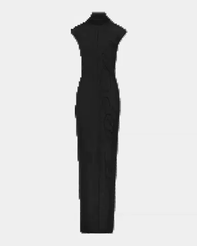 Jean Paul Gaultier Sequin Logo Embroidered Sleeveless Mesh Maxi Dress | Thumbnail 2 Jean Paul Gaultier Sequin Logo Embroidered Sleeveless Mesh Maxi Dress | Thumbnail 2