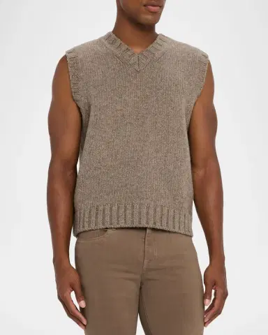 FRAME Men's Yak Wool Knit Vest | Thumbnail 4 FRAME Men's Yak Wool Knit Vest | Thumbnail 4