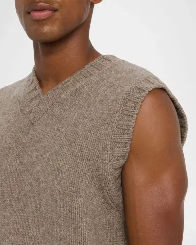 FRAME Men's Yak Wool Knit Vest | Thumbnail 5 FRAME Men's Yak Wool Knit Vest | Thumbnail 5