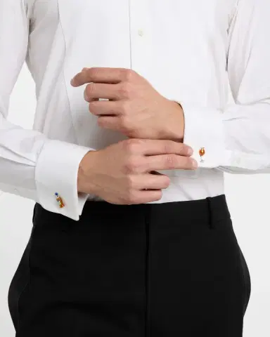 Jan Leslie Men 's Spritz Cocktail Enamel Cufflinks | Thumbnail 2 Jan Leslie Men 's Spritz Cocktail Enamel Cufflinks | Thumbnail 2