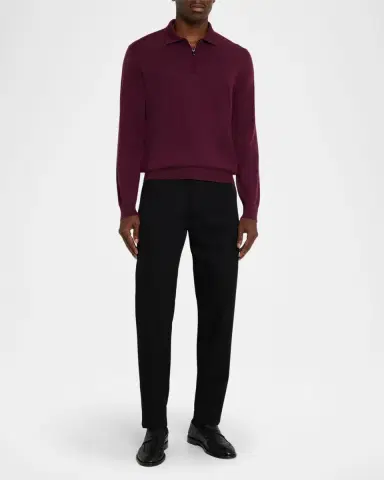 Stefano Ricci Men's Cashmere Quarter-Zip Polo Sweater | Thumbnail 2 Stefano Ricci Men's Cashmere Quarter-Zip Polo Sweater | Thumbnail 2