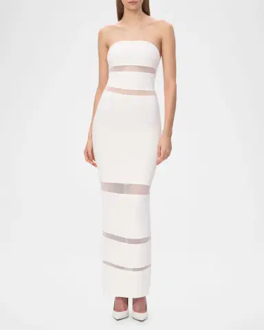 Hervé Léger The Vera Strapless Illusion-Insert Column Gown | Thumbnail 2 Hervé Léger The Vera Strapless Illusion-Insert Column Gown | Thumbnail 2