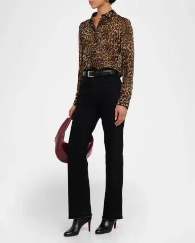 Nili Lotan Gaia Polka-Dot Silk Slim Button-Down Shirt | Thumbnail 2 Nili Lotan Gaia Polka-Dot Silk Slim Button-Down Shirt | Thumbnail 2