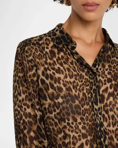 Nili Lotan Gaia Polka-Dot Silk Slim Button-Down Shirt | Thumbnail 5 Nili Lotan Gaia Polka-Dot Silk Slim Button-Down Shirt | Thumbnail 5