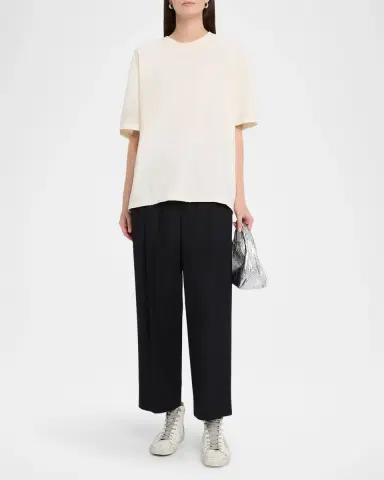 Golden Goose Reverse Logo Cotton Crewneck T-Shirt | Thumbnail 2 Golden Goose Reverse Logo Cotton Crewneck T-Shirt | Thumbnail 2