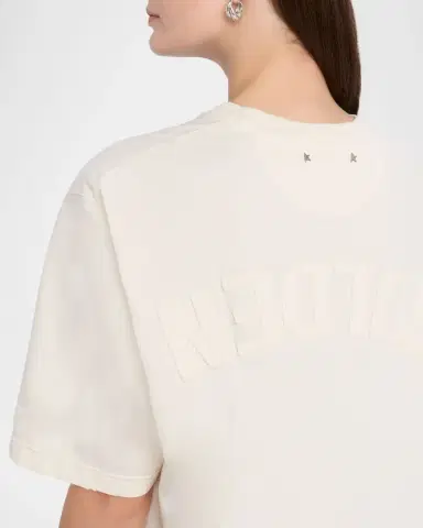 Golden Goose Reverse Logo Cotton Crewneck T-Shirt | Thumbnail 5 Golden Goose Reverse Logo Cotton Crewneck T-Shirt | Thumbnail 5